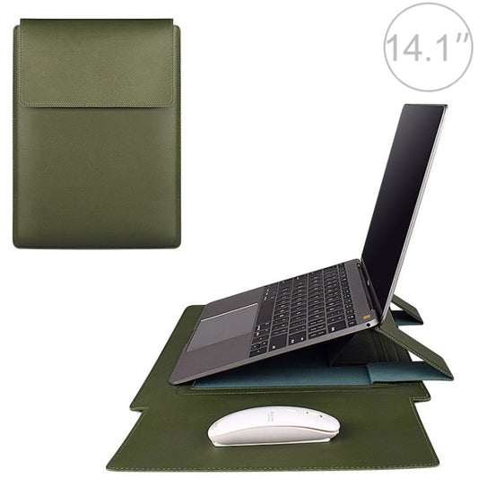 PU05 Sleeve Leather Case Carrying Bag for 14.1 inch Laptop(Green) - 14.1 inch by PMC Jewellery | Online Shopping South Africa | PMC Jewellery | Buy Now Pay Later Mobicred