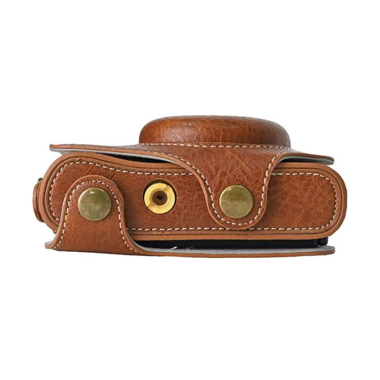 For Canon PowerShot SX740 HS Retro Litchi Texture Leather Full Body Camera Case Bag with Strap(Coffee) - free shipping - PMC TechLife - Order now!