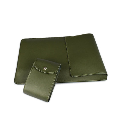 PU05 Sleeve Leather Case Carrying Bag with Small Storage Bag for 13.3 inch Laptop(Green) - 13.3 inch by PMC Jewellery | Online Shopping South Africa | PMC Jewellery | Buy Now Pay Later Mobicred