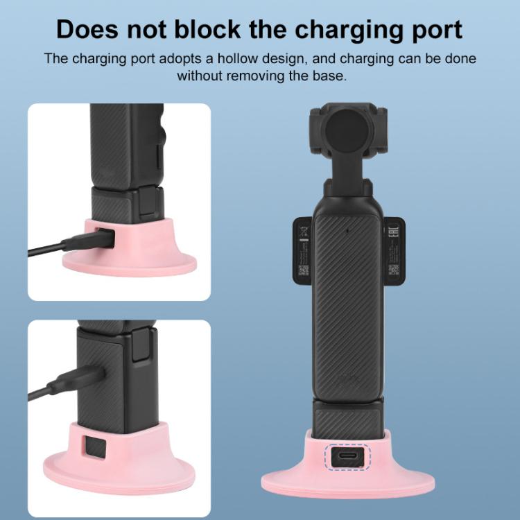 For DJI OSMO Pocket 3 BRDRC Silicone Desktop Base Bracket(Red) - free shipping - PMC TechLife - Order now!