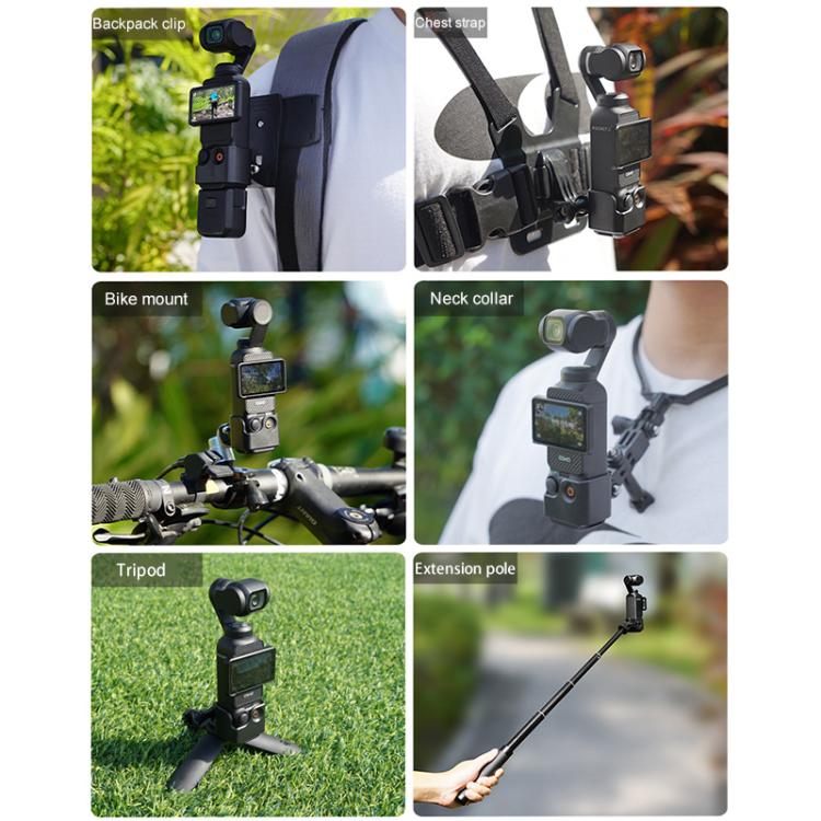 For DJI OSMO Pocket 3 BRDRC Protection Frame Adapter Base, Type:Frame + Head Strap - free shipping - PMC TechLife - Order now!