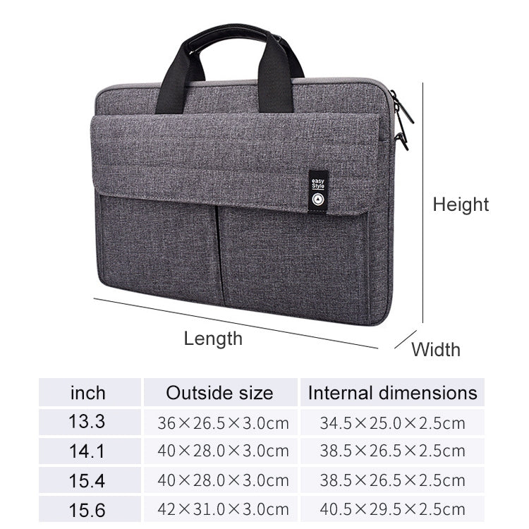 ST08 Handheld Briefcase Carrying Storage Bag without Shoulder Strap for 14.1 inch Laptop(Black) - 14.1 inch by PMC Jewellery | Online Shopping South Africa | PMC Jewellery | Buy Now Pay Later Mobicred