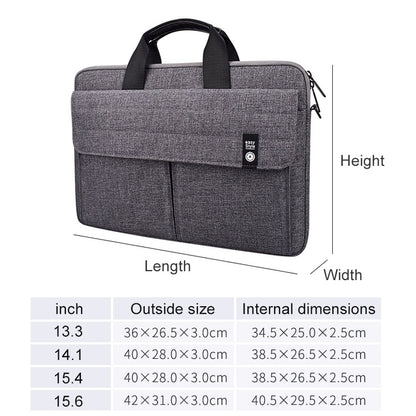 ST08 Handheld Briefcase Carrying Storage Bag without Shoulder Strap for 14.1 inch Laptop(Black) - 14.1 inch by PMC Jewellery | Online Shopping South Africa | PMC Jewellery | Buy Now Pay Later Mobicred