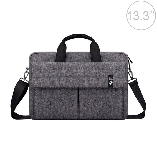 ST08 Handheld Briefcase Carrying Storage Bag with Shoulder Strap for 13.3 inch Laptop(Grey) - 13.3 inch by PMC Jewellery | Online Shopping South Africa | PMC Jewellery | Buy Now Pay Later Mobicred