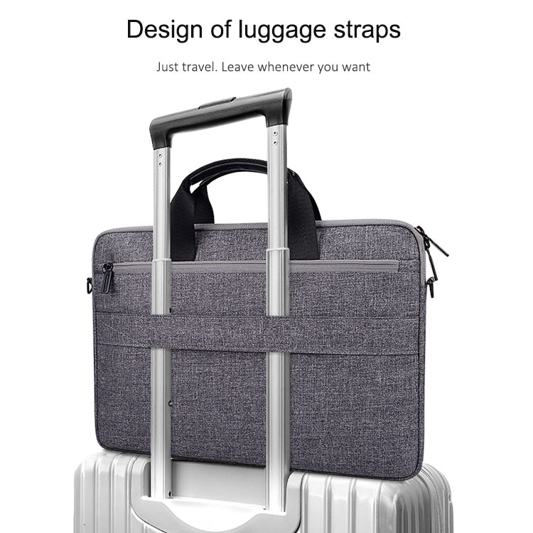 ST08 Handheld Briefcase Carrying Storage Bag with Shoulder Strap for 15.4 inch Laptop(Black) - 15 inch by PMC Jewellery | Online Shopping South Africa | PMC Jewellery | Buy Now Pay Later Mobicred