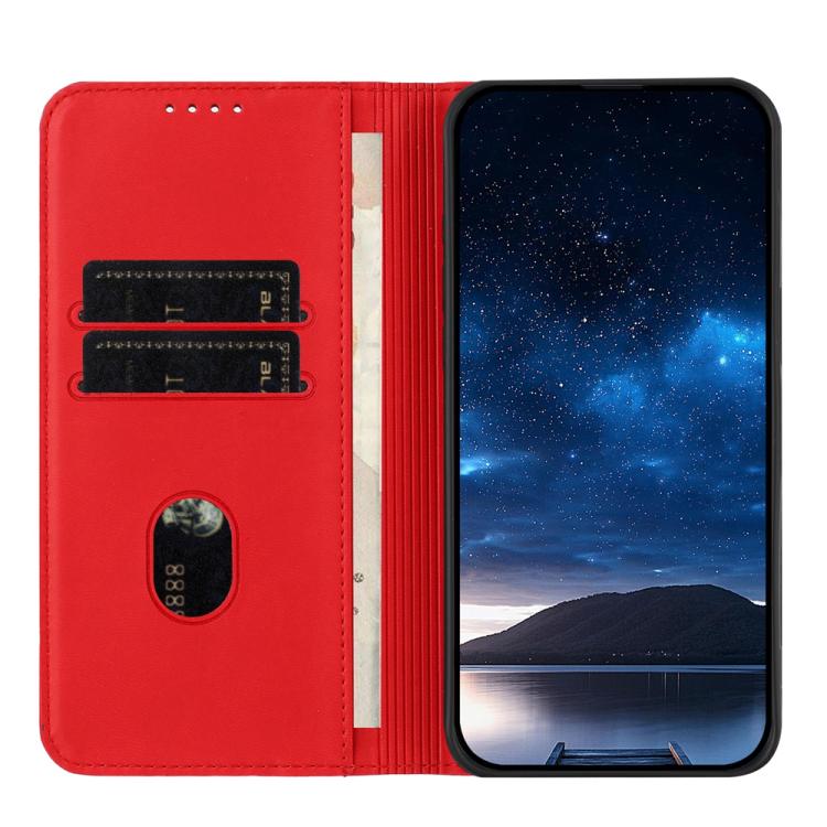 For iPhone 17 Strong Magnetic Frosted Flip Leather Phone Case(Red) - free shipping - PMc TechLife - Order now!