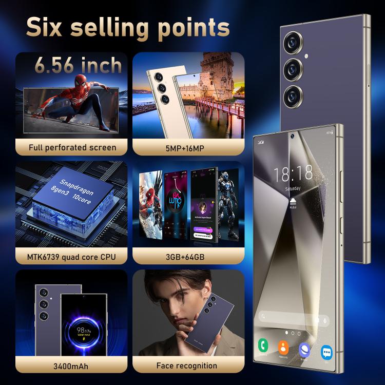 C24 Pro / S3-3, 3GB+64GB, 6.56 inch Android 10 MTK6739 Quad Core, Network: 4G, Dual SIM, Plug:AU Plug(Gold) - free shipping - PMc TechLife - Order now!