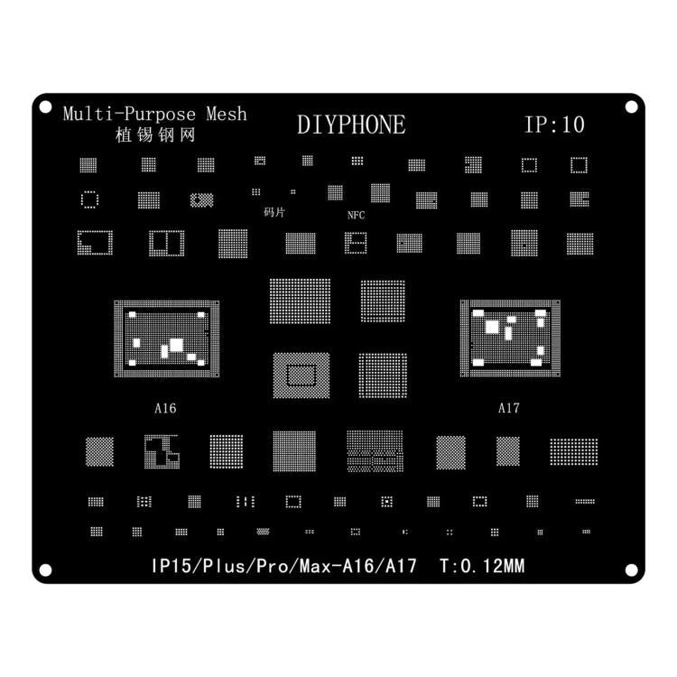 Precision laser-cut Accurate Positioning Anti-shift BGA Reballing Stencil, Model:For iPhone 15-15 Pro Max - free shipping - PMC TechLife - Order now!