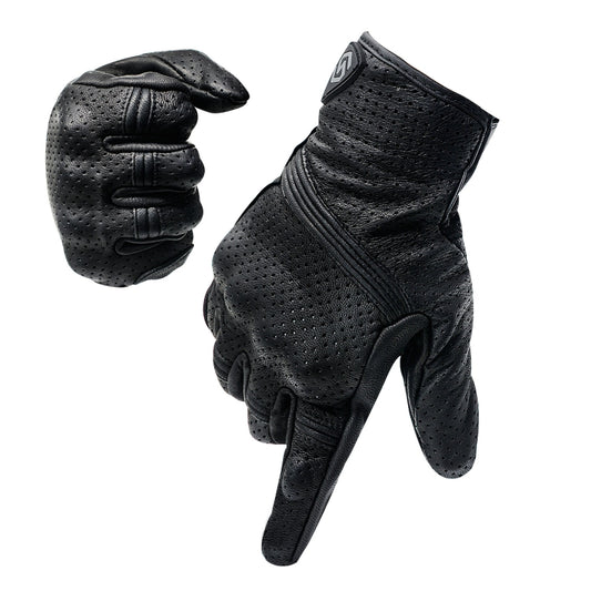 WUPP CS-1049A Outdoor Motorcycle Cycling Breathable Leather Full Finger Gloves with Holes, Size:XXL(Black) - Locomotive Gloves by WUPP | Online Shopping South Africa | PMC Jewellery | Buy Now Pay Later Mobicred