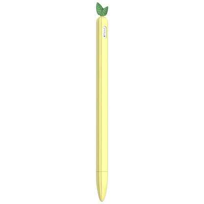 For Apple Pencil 2 Contrasting Color Mint Leaf Silicone Non-slip Protective Cover(Yellow) - Pencil Accessories by PMC Jewellery | Online Shopping South Africa | PMC Jewellery | Buy Now Pay Later Mobicred