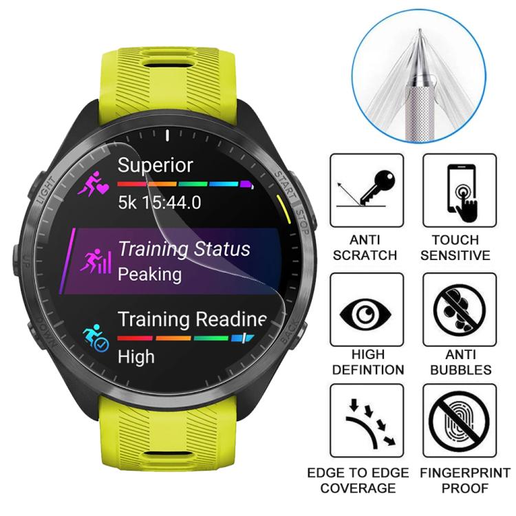 For Garmin Forerunner 965 5pcs xDfind Soft Hydrogel Film Full Cover Front Protector - free shipping - PMC TechLife - Order now!