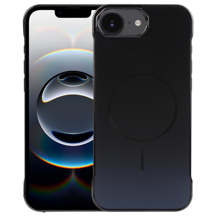 For iPhone 16e Electroplating Frameless Frosted Anti-Glare PC MagSafe Phone Case(Black) - free shipping - PMC TechLife - Order now!