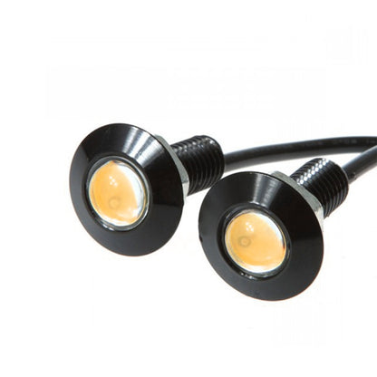 10 PCS 23mm 1.5W DC9-80V Motorcycle Eagle Eye Light Single Lens(Yellow Light) - Eagle Eye Lights by PMC Jewellery | Online Shopping South Africa | PMC Jewellery | Buy Now Pay Later Mobicred