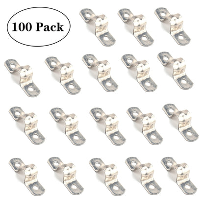 100 PCS M8 304 Stainless Steel Hole Tube Clips U-tube Clamp Connecting Ring Hose Clamp - Booster Cable & Clip by PMC Jewellery | Online Shopping South Africa | PMC Jewellery | Buy Now Pay Later Mobicred