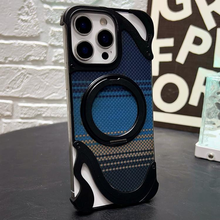 For iPhone 14 Pro Max Metal Frameless 360 Degree Rotation Holder MagSafe Phone Case(Black) - free shipping - PMC TechLife - Order now!