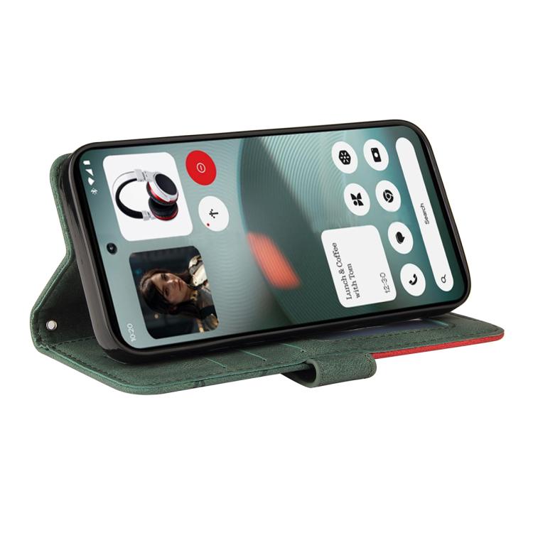 For Nothing Phone 3 Dual-color Splicing Flip Leather Phone Case(Green) - free shipping - PMC TechLife - Order now!