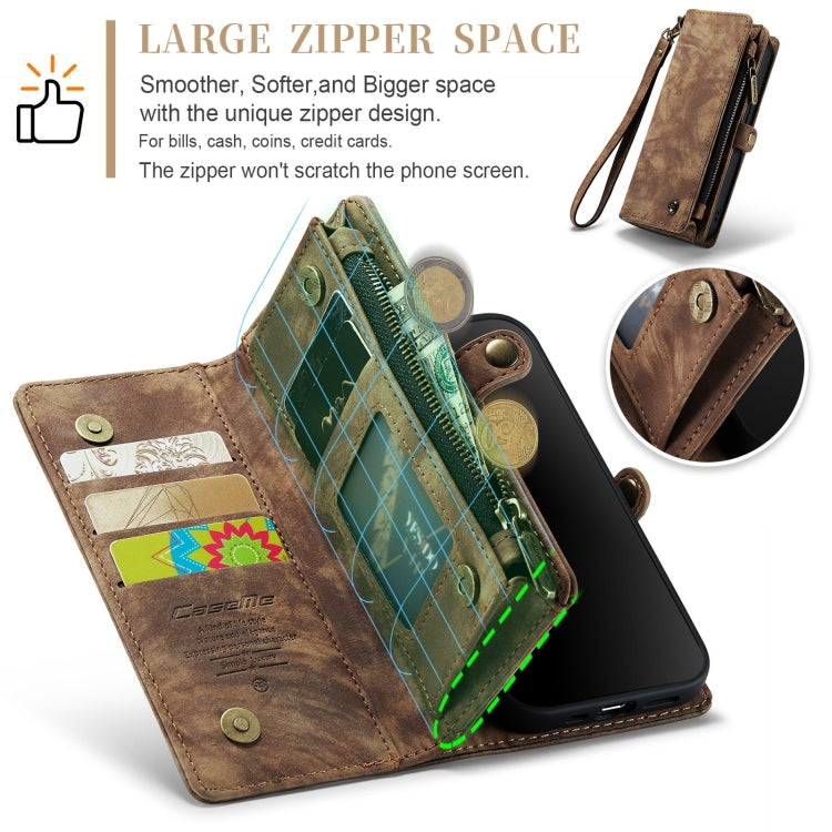 For iPhone 12 mini CaseMe-008 Detachable Multifunctional Wallet Leather Phone Case (Brown) - iPhone 12 mini Cases by CaseMe | Online Shopping South Africa | PMC Jewellery | Buy Now Pay Later Mobicred