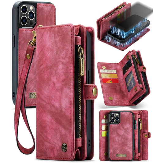 For iPhone 12 / 12 Pro CaseMe-008 Detachable Multifunctional Wallet Leather Phone Case (Red) - iPhone 12 / 12 Pro Cases by CaseMe | Online Shopping South Africa | PMC Jewellery | Buy Now Pay Later Mobicred