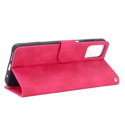 For Motorola Moto G9 Plus Solid Color Skin Feel Magnetic Buckle Horizontal Flip Calf Texture PU Leather Case with Holder & Card Slots & Wallet(Rose Red) - Motorola Cases by PMC Jewellery | Online Shopping South Africa | PMC Jewellery | Buy Now Pay Later Mobicred