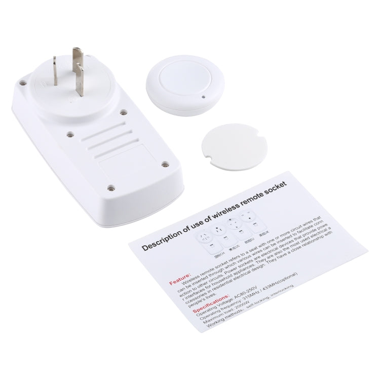 AK-DL220 220V Smart Wireless Remote Control Socket with Remote Control, Plug Type:AU Plug - free shipping - PMC Jewellery - Order now!
