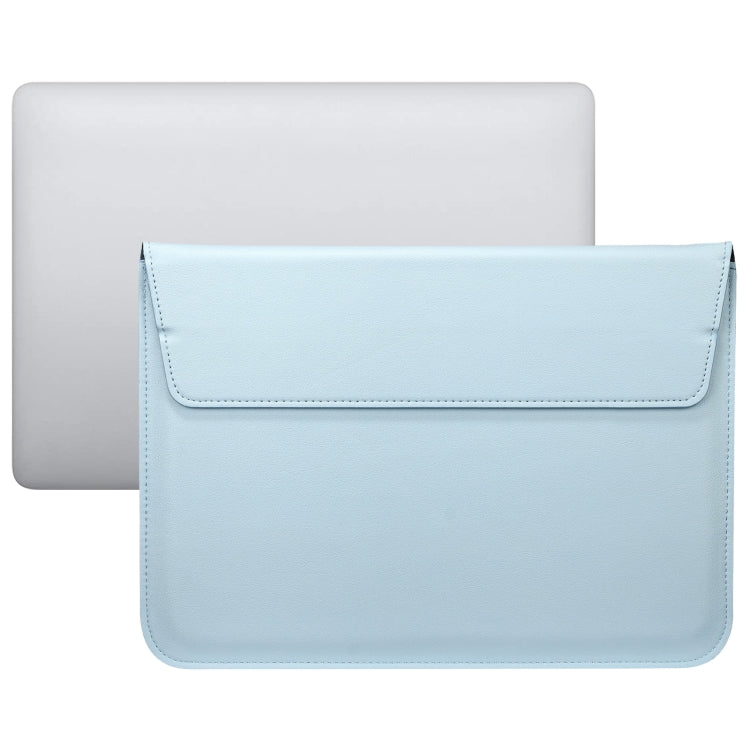 PU Leather Ultra-thin Envelope Bag Laptop Bag for MacBook Air / Pro 13 inch, with Stand Function(Sky Blue) - Protective Bags by PMC Jewellery | Online Shopping South Africa | PMC Jewellery | Buy Now Pay Later Mobicred