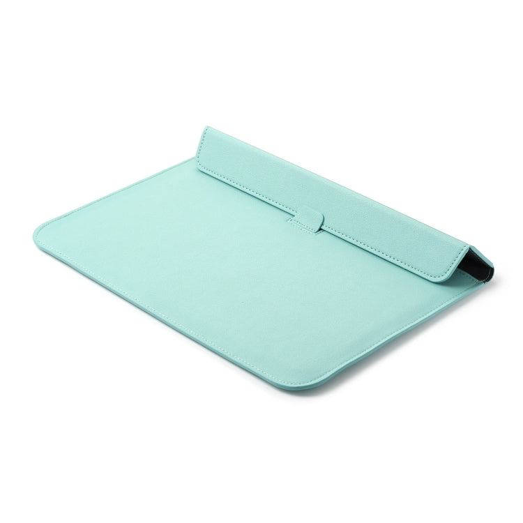 PU Leather Ultra-thin Envelope Bag Laptop Bag for MacBook Air / Pro 13 inch, with Stand Function(Mint Green) - Protective Bags by PMC Jewellery | Online Shopping South Africa | PMC Jewellery | Buy Now Pay Later Mobicred
