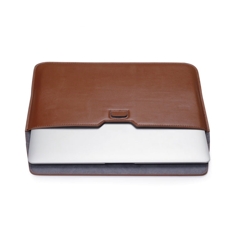 PU Leather Ultra-thin Envelope Bag Laptop Bag for MacBook Air / Pro 13 inch, with Stand Function(Tranquil Blue) - Protective Bags by PMC Jewellery | Online Shopping South Africa | PMC Jewellery | Buy Now Pay Later Mobicred