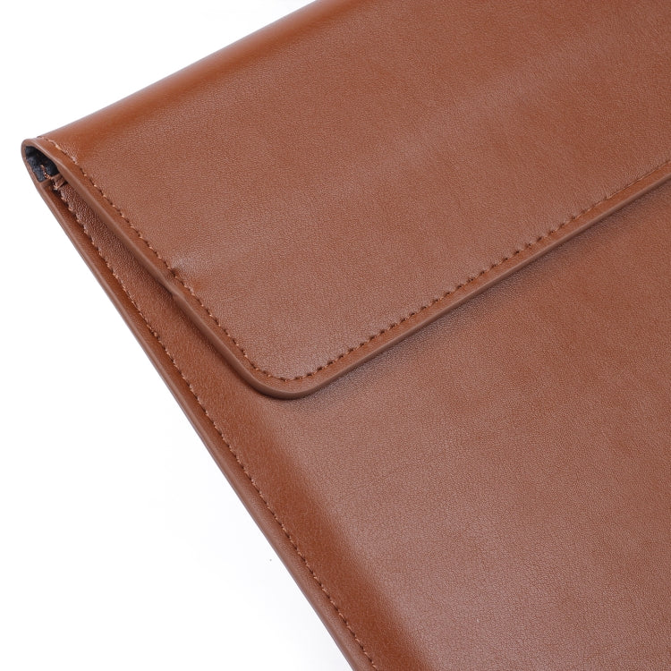 PU Leather Ultra-thin Envelope Bag Laptop Bag for MacBook Air / Pro 15 inch, with Stand Function(Black) - Protective Bags by PMC Jewellery | Online Shopping South Africa | PMC Jewellery | Buy Now Pay Later Mobicred