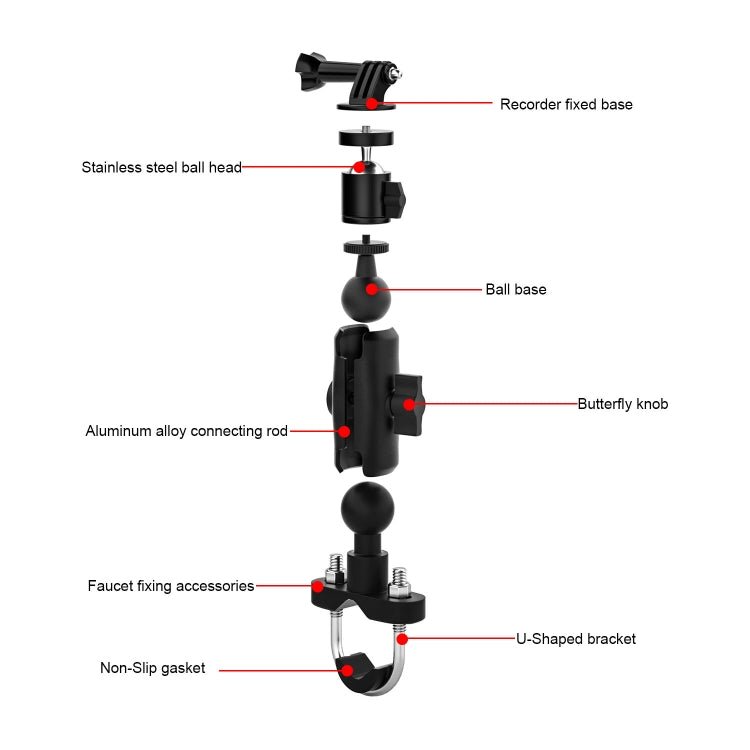 CS-1134A1 Motorcycle Bike Action Camera Recorder Mobile Phone Fixing Bracket Holder, Handlebar Version - Holder by PMC Jewellery | Online Shopping South Africa | PMC Jewellery | Buy Now Pay Later Mobicred