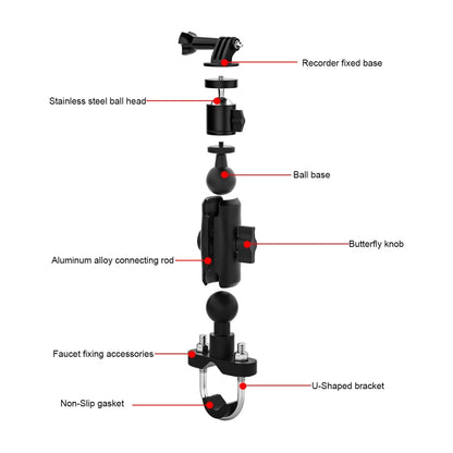 CS-1134A1 Motorcycle Bike Action Camera Recorder Mobile Phone Fixing Bracket Holder, Handlebar Version - Holder by PMC Jewellery | Online Shopping South Africa | PMC Jewellery | Buy Now Pay Later Mobicred