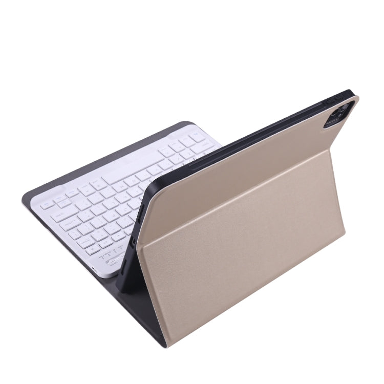 A098B TPU Detachable Ultra-thin Bluetooth Keyboard Tablet Case for iPad Air 11 2024 / 2025 / Air 4 10.9 inch 2020, with Stand & Pen Slot(Gold) - For iPad Air by PMC TechLife | Online Shopping South Africa | PMC TechLife | Buy Now Pay Later Mobicred