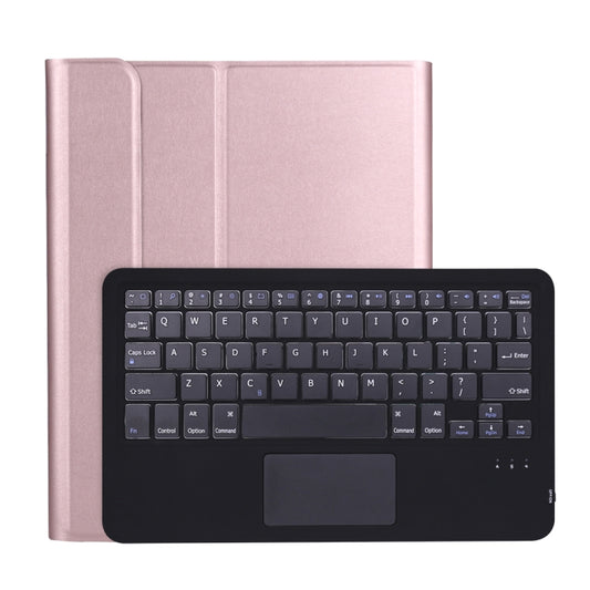 A098B-A Detachable ABS Ultra-thin Bluetooth Keyboard + TPU Tablet Case for iPad Air 4 10.9 inch (2020), with Stand & Pen Slot & Touch(Rose Gold) - For iPad Air by PMC Jewellery | Online Shopping South Africa | PMC Jewellery | Buy Now Pay Later Mobicred