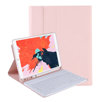 T098B Integrated Ultra-thin Candy Colors Bluetooth Keyboard Tablet Case for iPad Air 4 10.9 inch (2020), with Stand & Pen Slot(Pink) - For iPad Air by PMC Jewellery | Online Shopping South Africa | PMC Jewellery