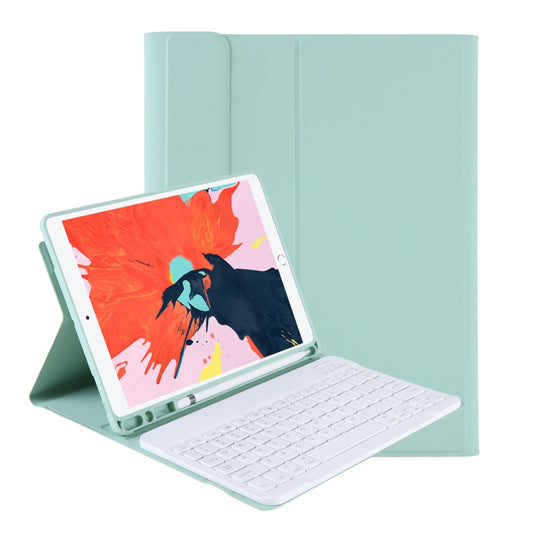 T098B Integrated Ultra-thin Candy Colors Bluetooth Keyboard Tablet Case for iPad Air 4 10.9 inch (2020), with Stand & Pen Slot(Light Green) - For iPad Air by PMC Jewellery | Online Shopping South Africa | PMC Jewellery