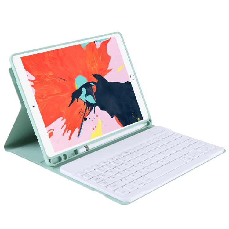 T098B Integrated Ultra-thin Candy Colors Bluetooth Keyboard Tablet Case for iPad Air 4 10.9 inch (2020), with Stand & Pen Slot(Light Green) - For iPad Air by PMC Jewellery | Online Shopping South Africa | PMC Jewellery