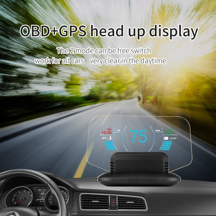 C1 OBD2 + GPS Mode Car HUD Head-up Display Compass / Speed / Water Temperature / Voltage Display / Speed Alarm / Fault Alarm - Head Up Display System by PMC Jewellery | Online Shopping South Africa | PMC Jewellery | Buy Now Pay Later Mobicred