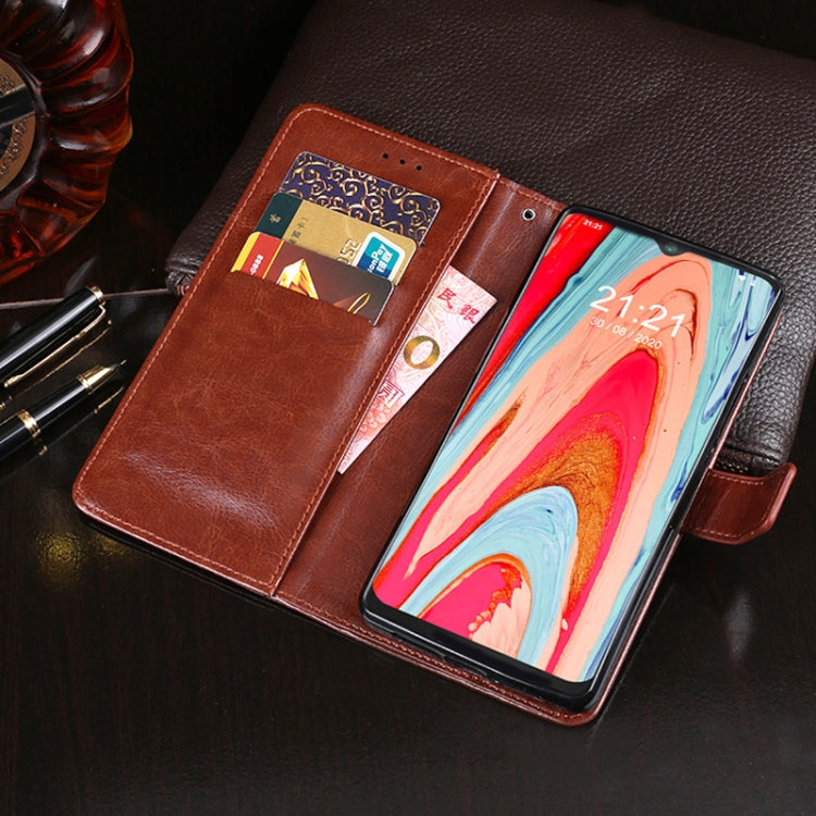 For Cubot Note 20 idewei Crazy Horse Texture Horizontal Flip Leather Case with Holder & Card Slots & Wallet(Black) - More Brand by idewei | Online Shopping South Africa | PMC Jewellery | Buy Now Pay Later Mobicred