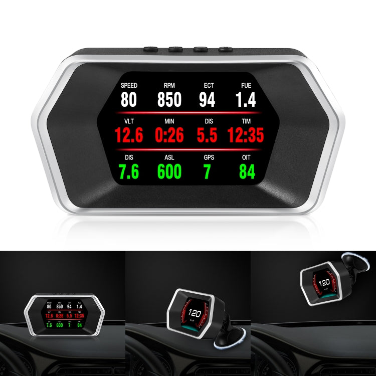 P17 Car HUD Head-up Display GPS Speed Meter Car OBD2 Fault Elimination Code - Head Up Display System by PMC Jewellery | Online Shopping South Africa | PMC Jewellery | Buy Now Pay Later Mobicred