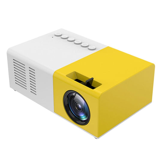 J9 1920x1080P 15 ANSI Portable Home Theater Mini LED HD Digital Projector, Basic Version, US Plug(Yellow White) - Mini Projector by PMC Jewellery | Online Shopping South Africa | PMC Jewellery | Buy Now Pay Later Mobicred