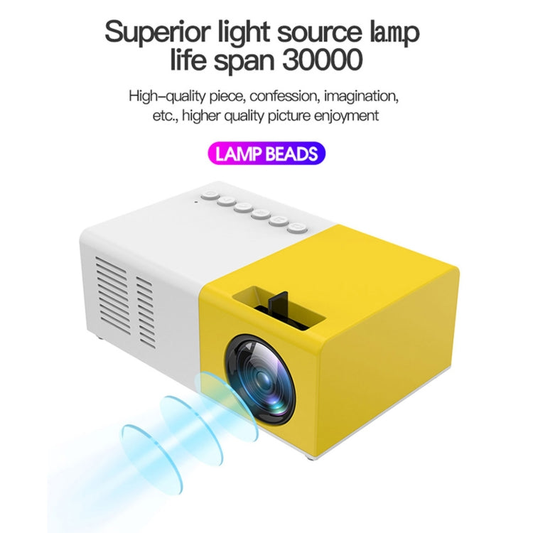 J9 1920x1080P 15 ANSI Portable Home Theater Mini LED HD Digital Projector, Basic Version, UK Plug(Black White) - Mini Projector by PMC Jewellery | Online Shopping South Africa | PMC Jewellery | Buy Now Pay Later Mobicred