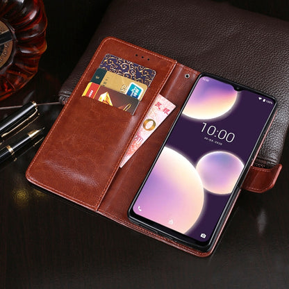 For Wiko View4 Lite idewei Crazy Horse Texture Horizontal Flip Leather Case with Holder & Card Slots & Wallet(Black) - Wiko by idewei | Online Shopping South Africa | PMC Jewellery | Buy Now Pay Later Mobicred