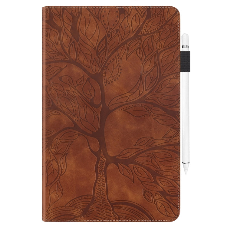 For Huawei MediaPad M5 10.8 inch Life Tree Series Horizontal Flip Leather Case with Holder & Card Slots & Pen Slot(Brown) - Huawei by PMC Jewellery | Online Shopping South Africa | PMC Jewellery | Buy Now Pay Later Mobicred