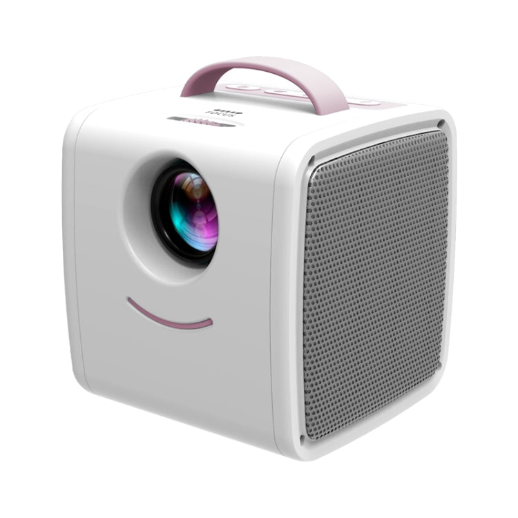 Q2 LED 1080P Mini Portable Projector Children Projector, Plug Type:US Plug(Pink White) - Mini Projector by PMC Jewellery | Online Shopping South Africa | PMC Jewellery | Buy Now Pay Later Mobicred