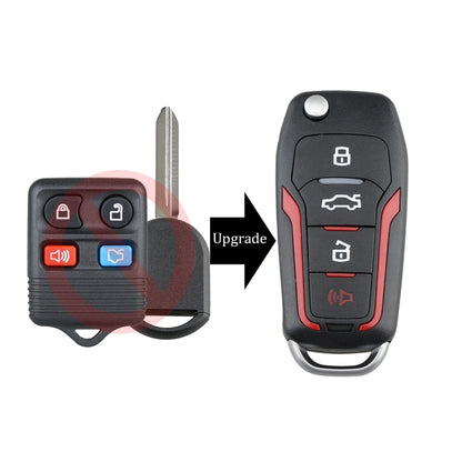 Car Key CWTWB1U345 63 Chip Single Frequency 315 Frequency for Ford 4-button Folding - Remote Car Key by PMC Jewellery | Online Shopping South Africa | PMC Jewellery | Buy Now Pay Later Mobicred