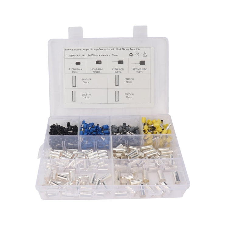 440 PCS Non Insulated Ferrules Pin Cord End Kit EN Series with Needle-shaped Tubular Terminal - Booster Cable & Clip by PMC Jewellery | Online Shopping South Africa | PMC Jewellery | Buy Now Pay Later Mobicred