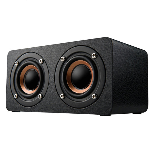 M5 Subwoofer Wooden Bluetooth 4.2 Speaker, Support TF Card & 3.5mm AUX & FM(Black) - Desktop Speaker by PMC Jewellery | Online Shopping South Africa | PMC Jewellery | Buy Now Pay Later Mobicred