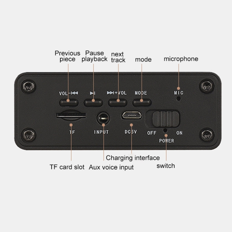 M5 Subwoofer Wooden Bluetooth 4.2 Speaker, Support TF Card & 3.5mm AUX & FM(Black) - Desktop Speaker by PMC Jewellery | Online Shopping South Africa | PMC Jewellery | Buy Now Pay Later Mobicred