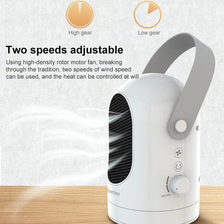 600W Winter Mini Electric Warmer Fan Heater Shaking Head Desktop Household Radiator Energy Saving, US Plug (White) - Electric Heaters by PMC Jewellery | Online Shopping South Africa | PMC Jewellery | Buy Now Pay Later Mobicred