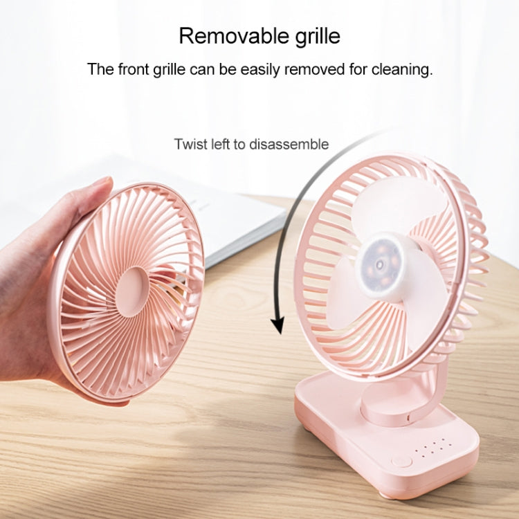 D606 4W USB Rechargeable Portable Four-speed Adjustable Desktop Fan(White) - Electric Fans by PMC Jewellery | Online Shopping South Africa | PMC Jewellery | Buy Now Pay Later Mobicred