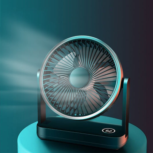 F701 Desktop Electric Fan with LED Display (Green) - Electric Fans by PMC Jewellery | Online Shopping South Africa | PMC Jewellery | Buy Now Pay Later Mobicred